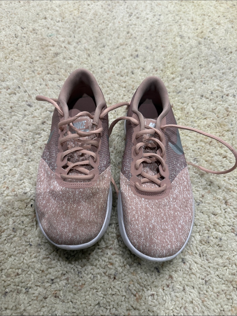 Nike Women's Dusty Pink Knit Running Sneakers